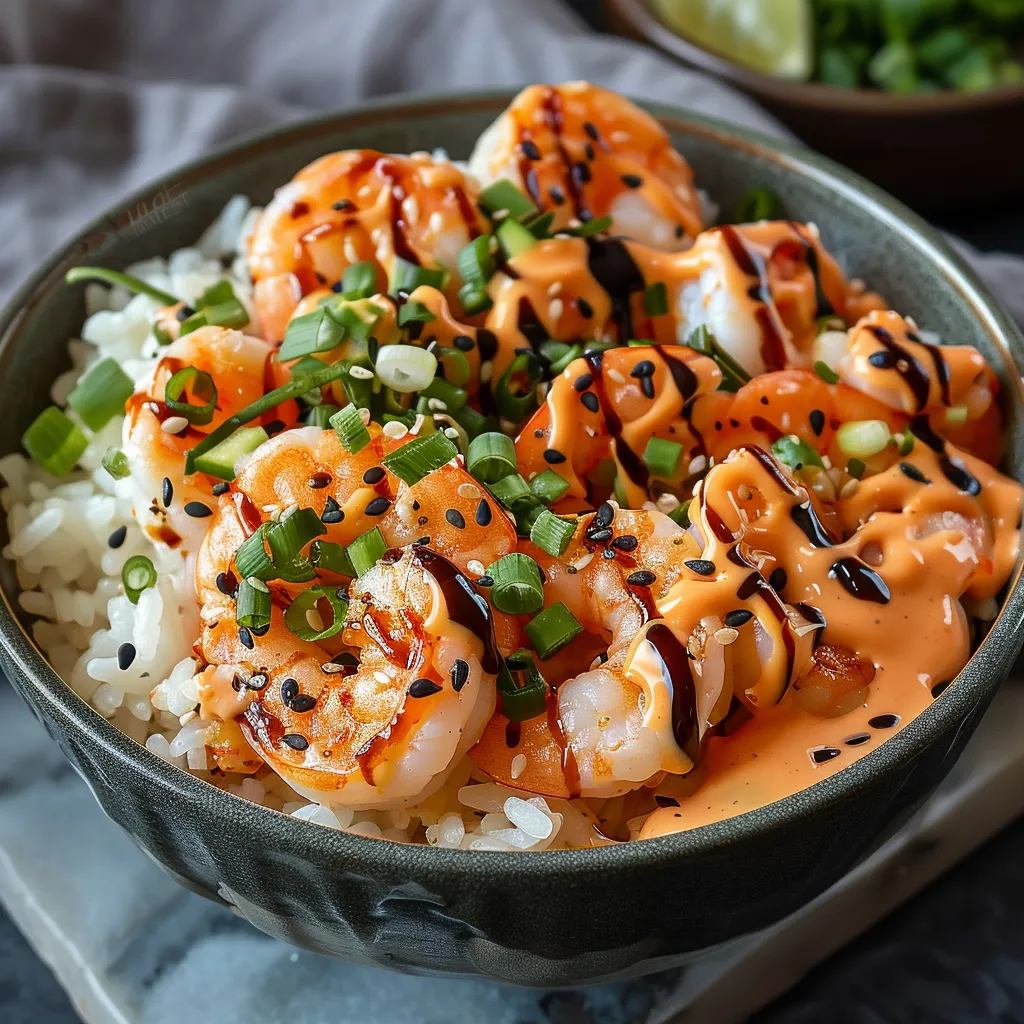 Bols de Riz Gourmands aux Crevettes et Sauce Épicée