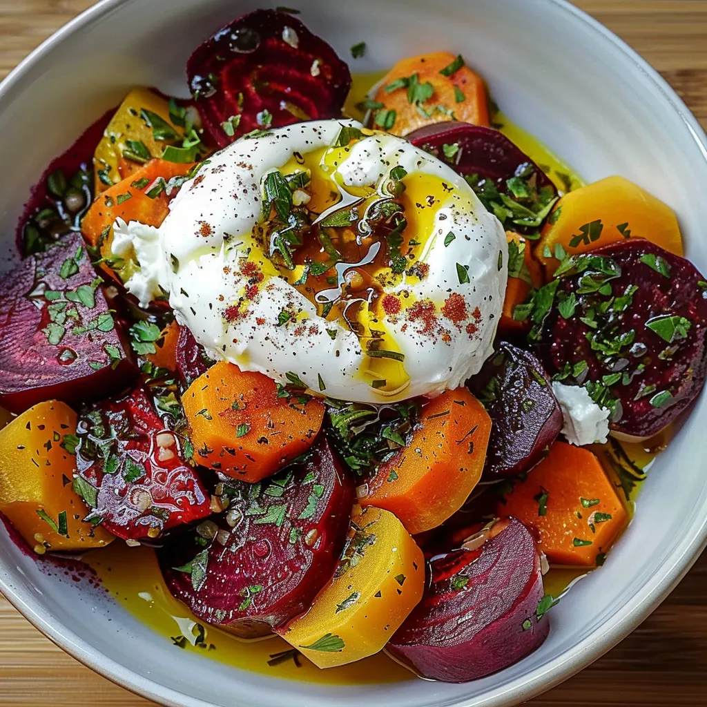 Carottes et Burrata fraîches