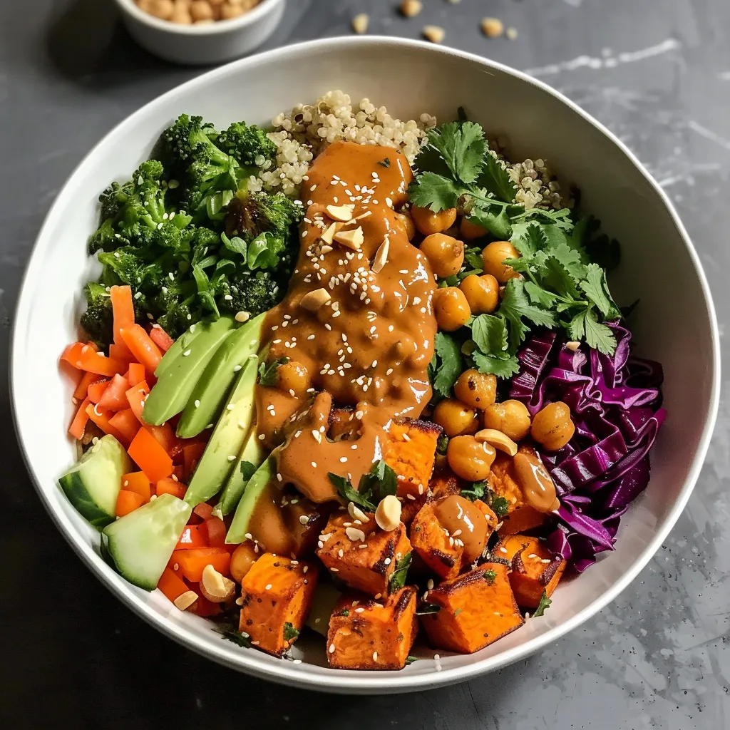 Bol à la Patate Douce & Sauce Thaï Cacahuète