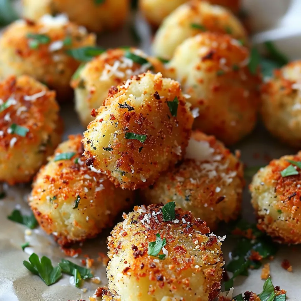 Croquettes dorées de chou-fleur et parmesan