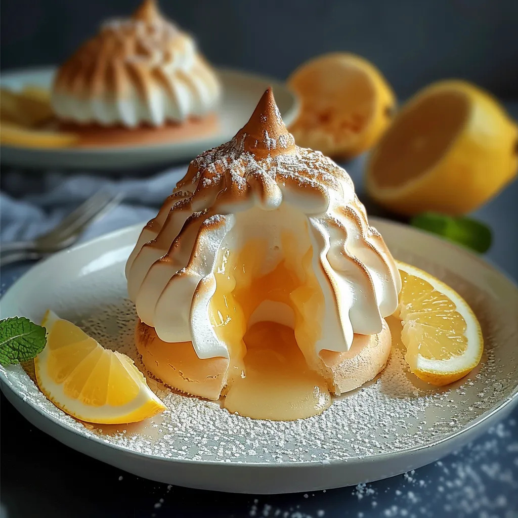 Charlotte au Citron Meringuée dessert français exquis