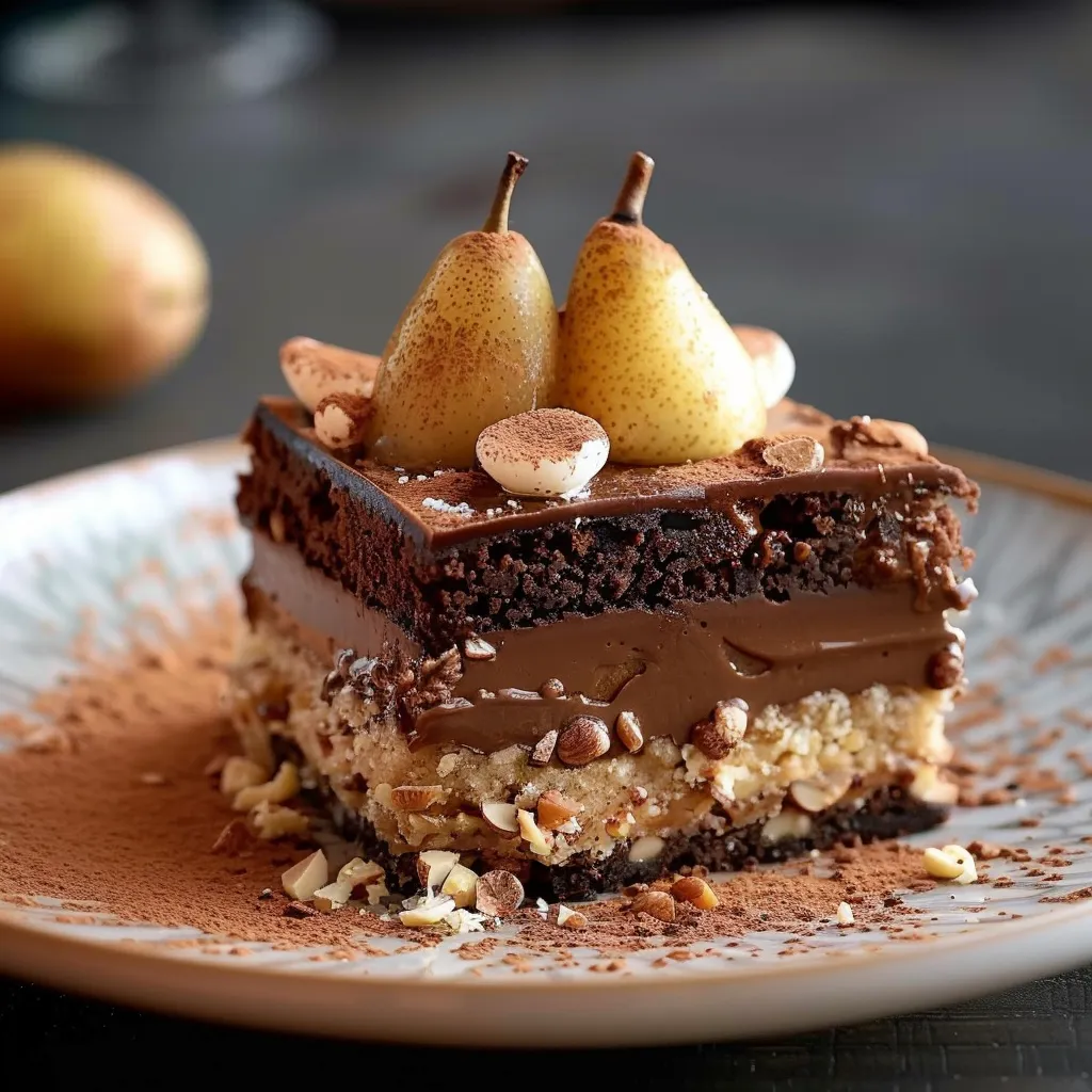 Chocolat et poires croustillants