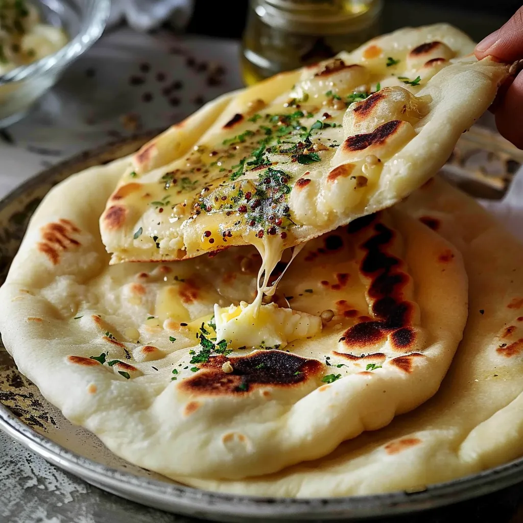 Naans fromage maison