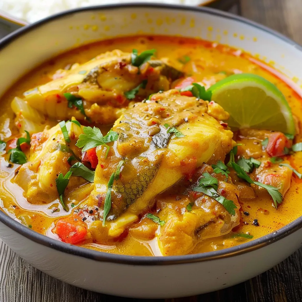 Plat antillais au poisson coco