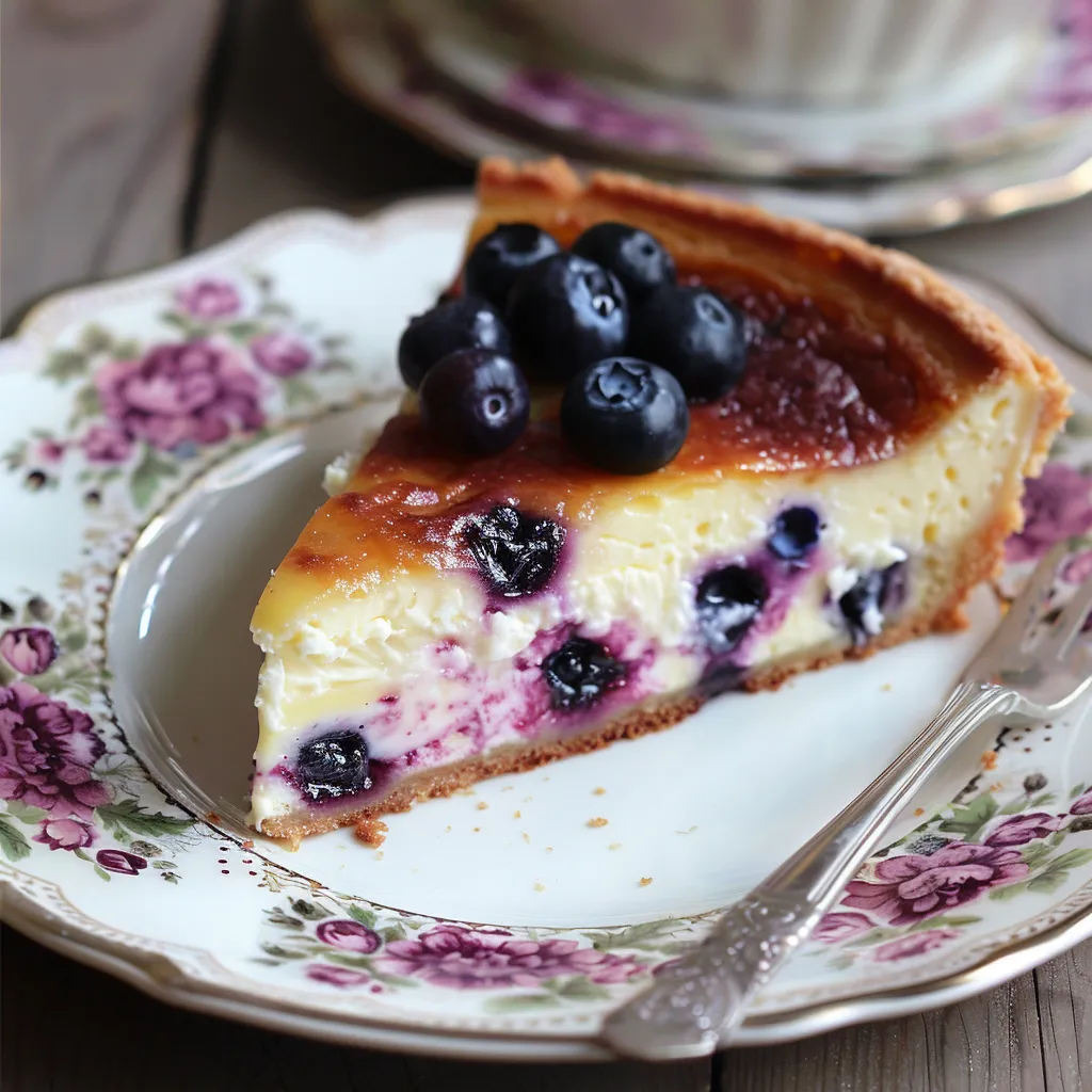 Délicieux Gâteau Moelleux aux Myrtilles et Fromage Blanc