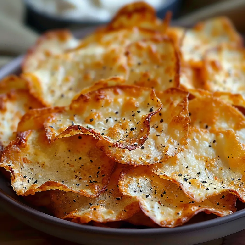 Chips croustillantes au fromage blanc faciles à préparer
