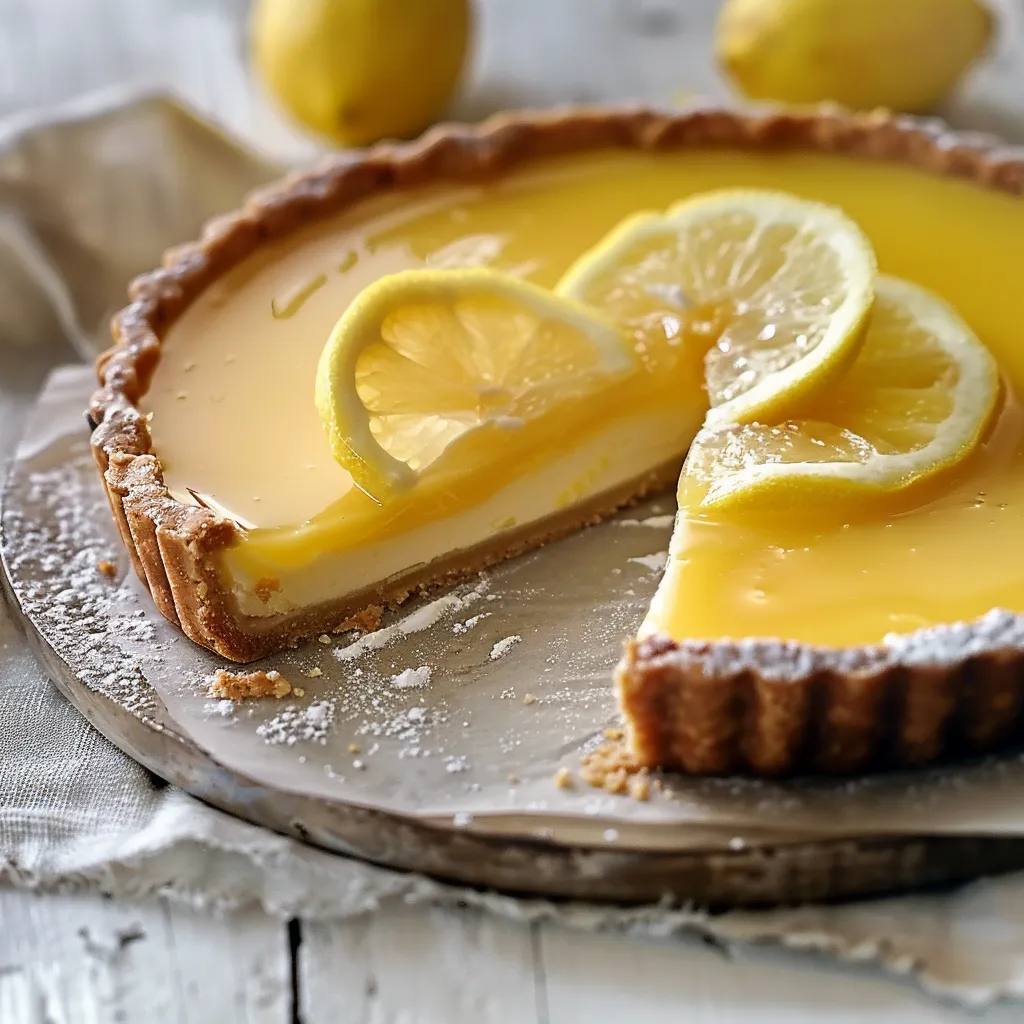 Délicieuse tarte au citron douce et acidulée
