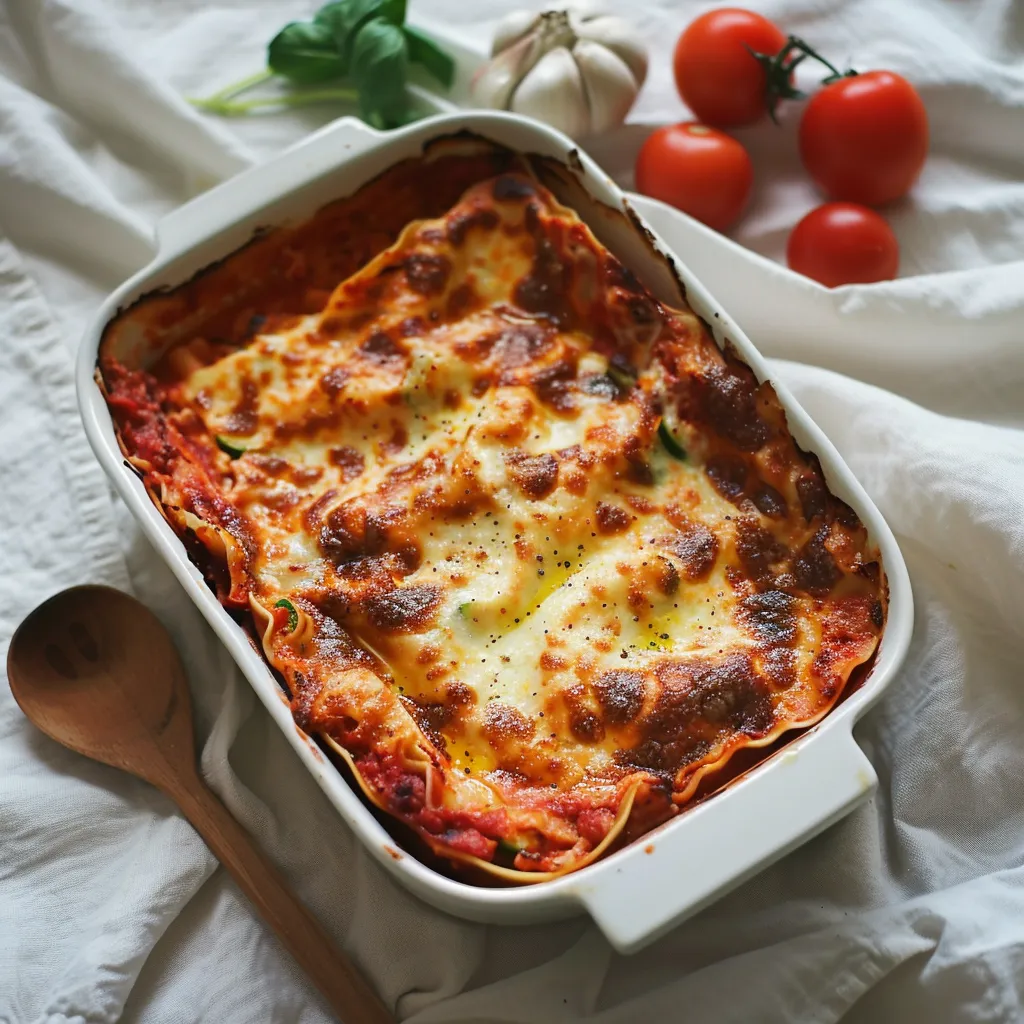 Courgettes et ricotta en lasagnes légères