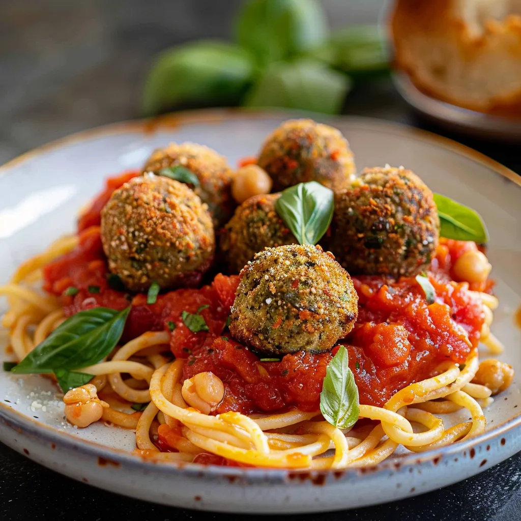 Savoureuses boulettes aubergines et pois chiches
