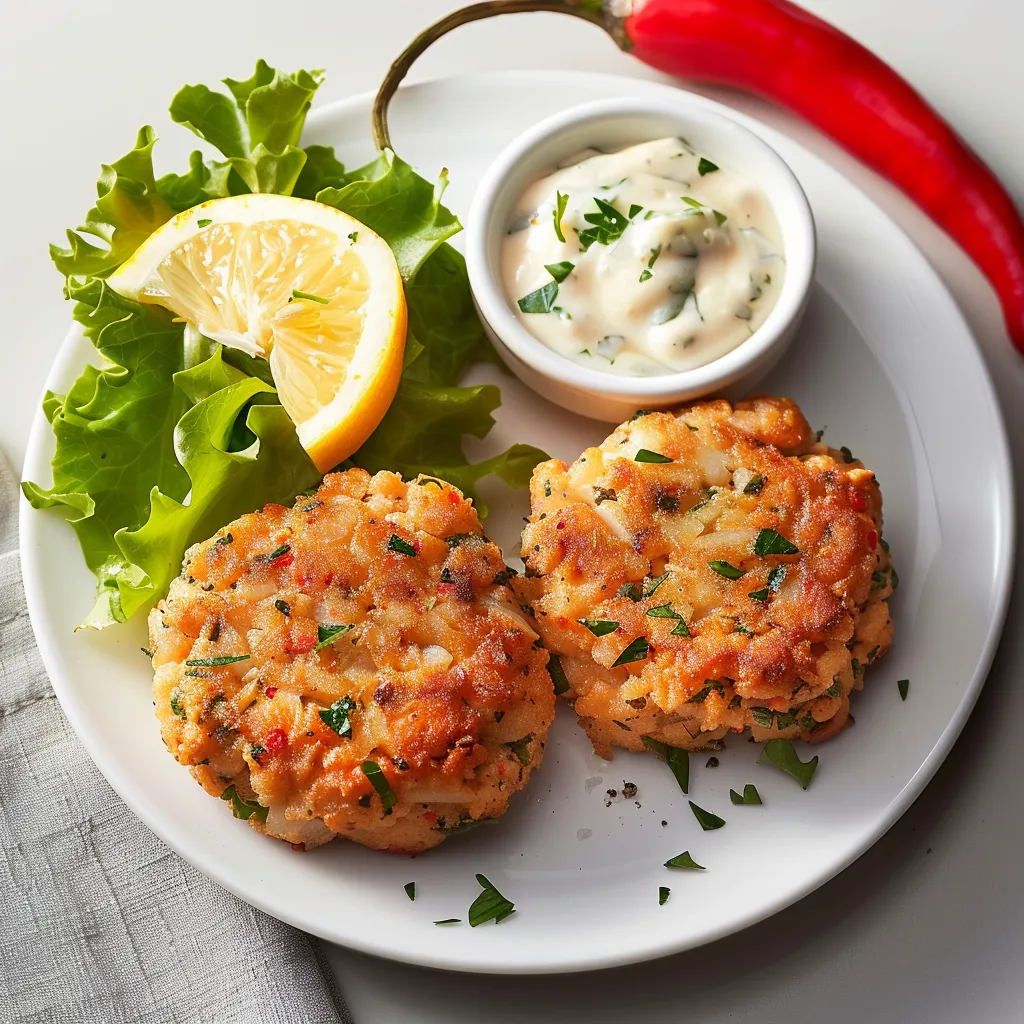 Galettes de crabe sauce citron