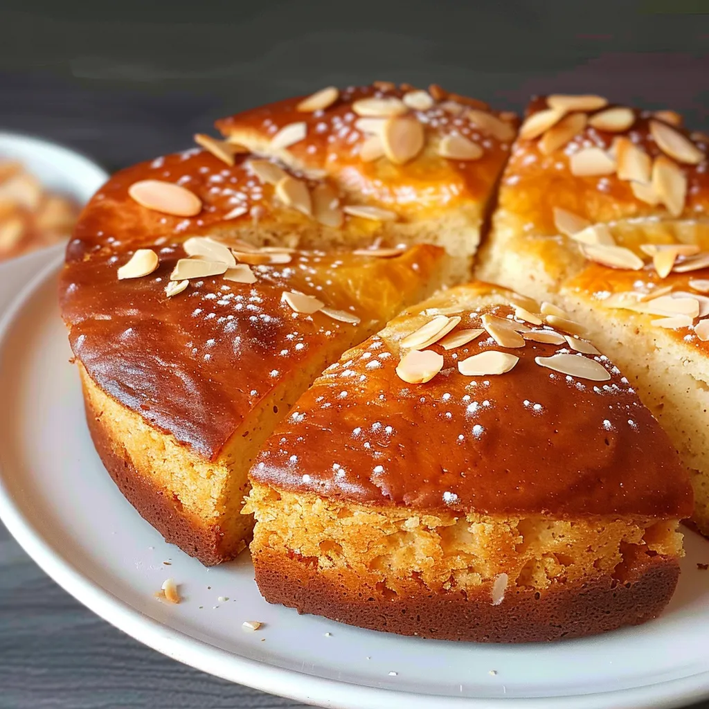Délicieux gâteau au yaourt et amandes