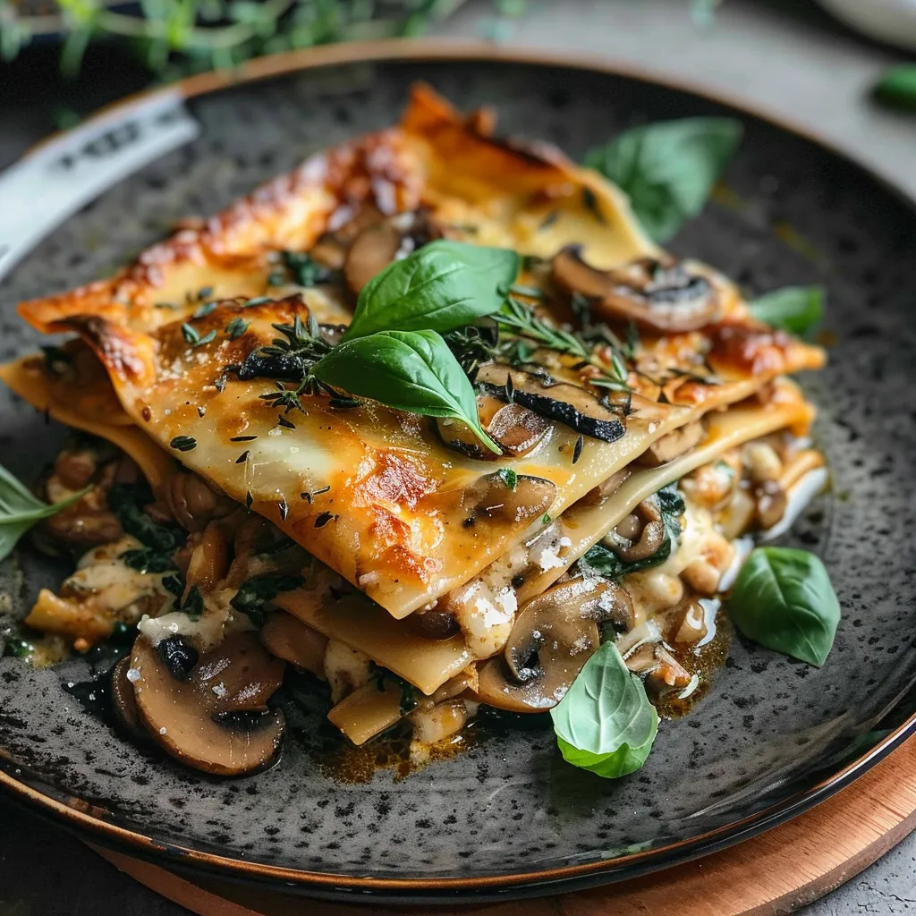 Lasagnes Épinards et Champignons