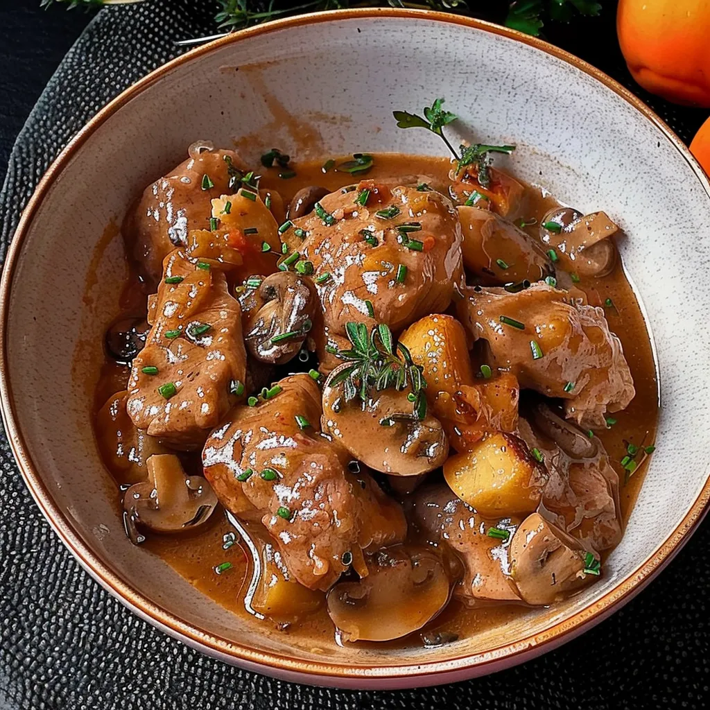Mijoté de veau et champignons