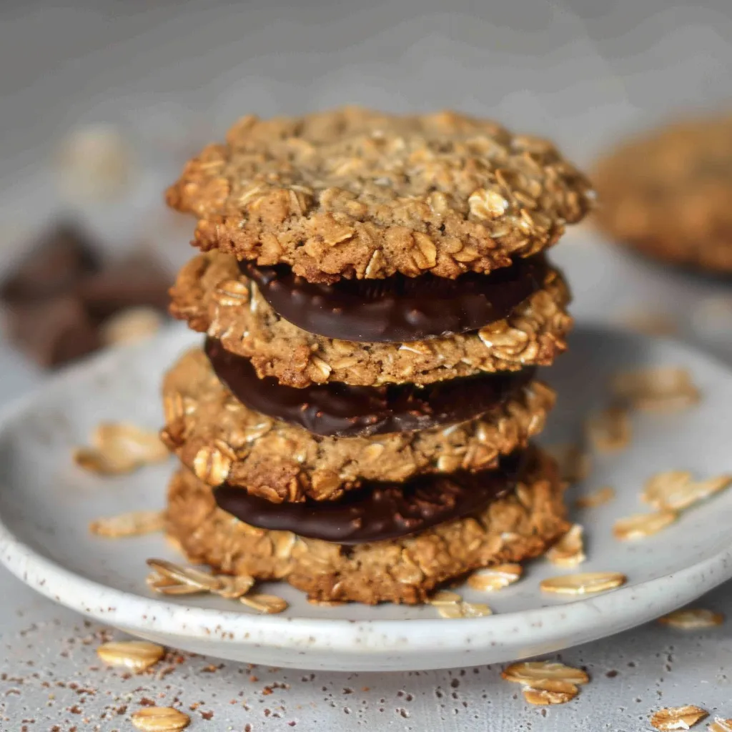 Cookies croustillants aux flocons d'avoine et chocolat