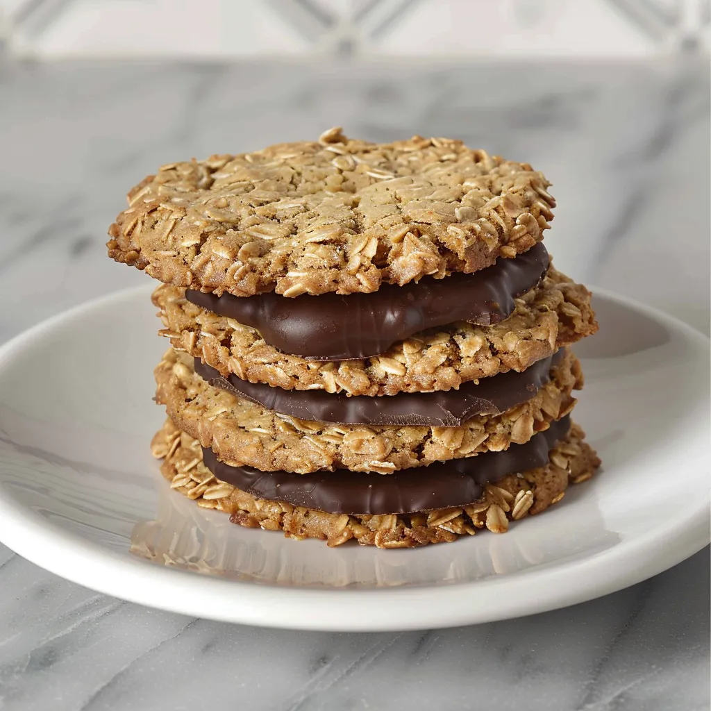 Biscuits aux flocons d'avoine et chocolat - Recette maison facile