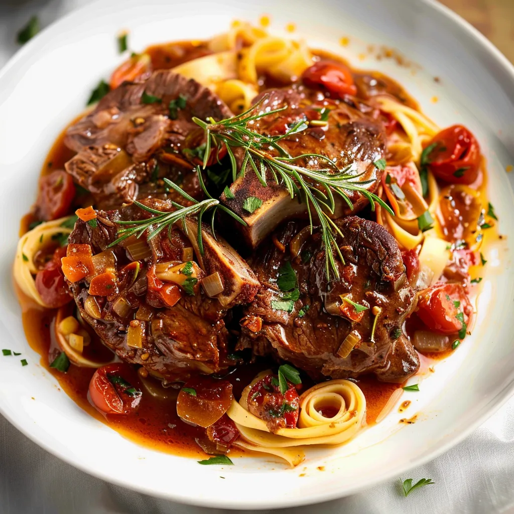 Jarret de veau mijoté façon Italienne