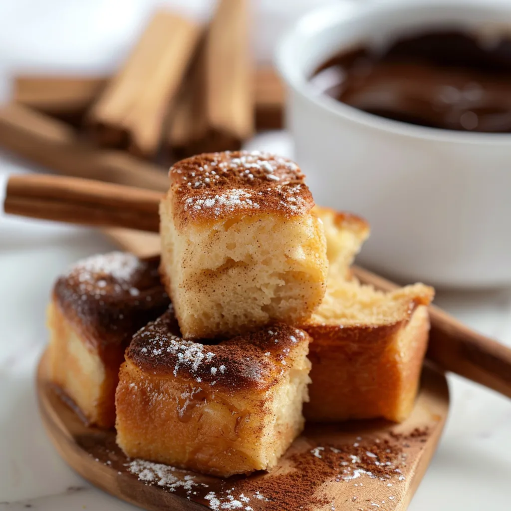 Recette de cubes de brioche perdue à la cannelle | Dessert facile et gourmand
