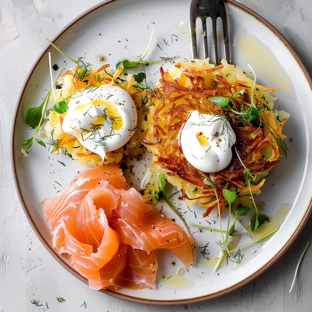 Röstis de pommes de terre au saumon fumé | Recette facile