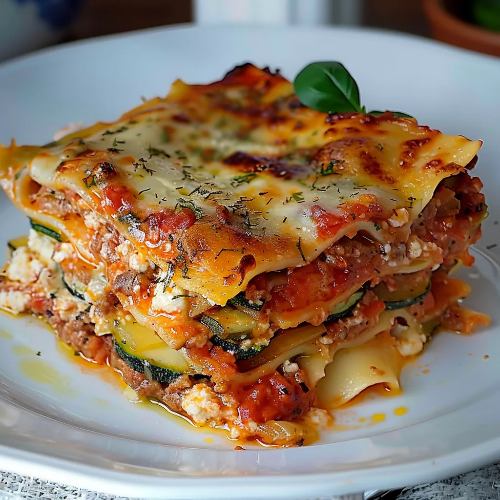 Délicieuses lasagnes aux courgettes