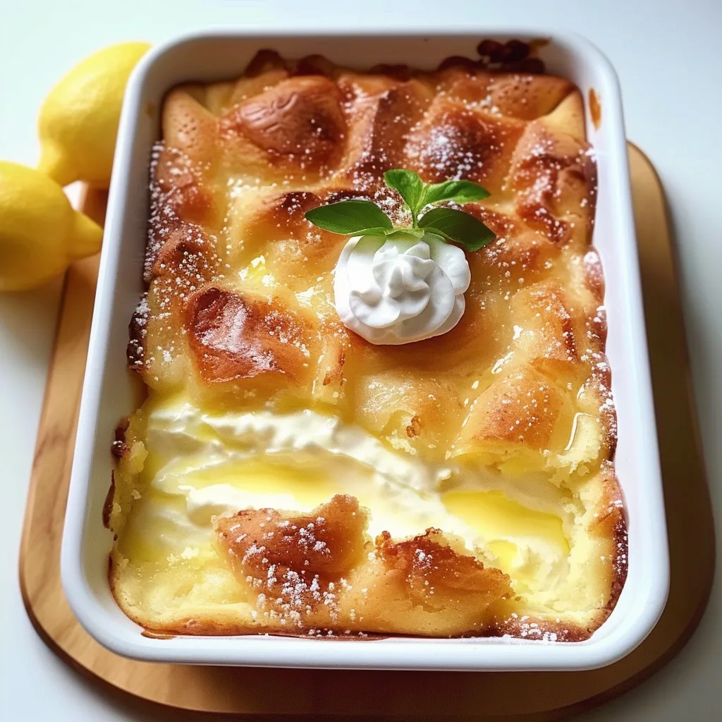 Dessert renversé citron doux et crémeux
