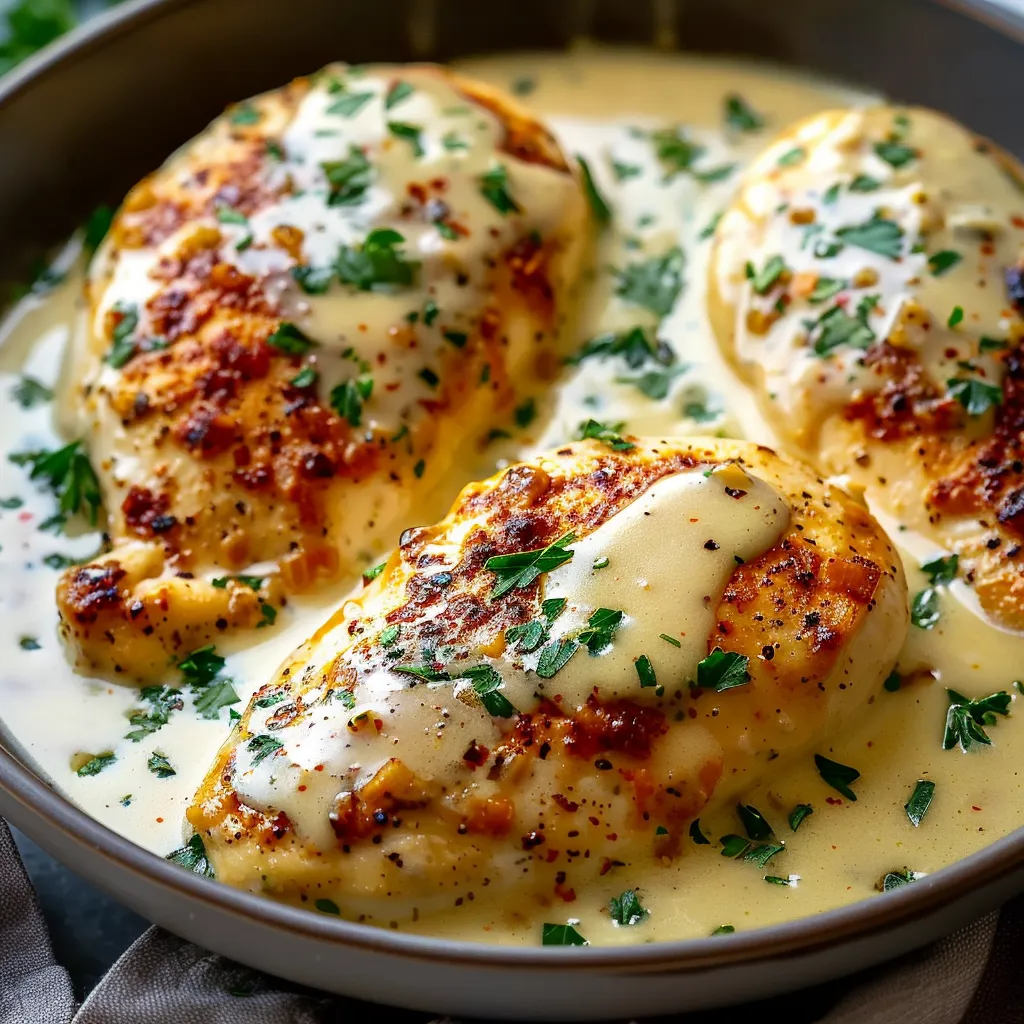 Filets de poulet crémeux au parmesan