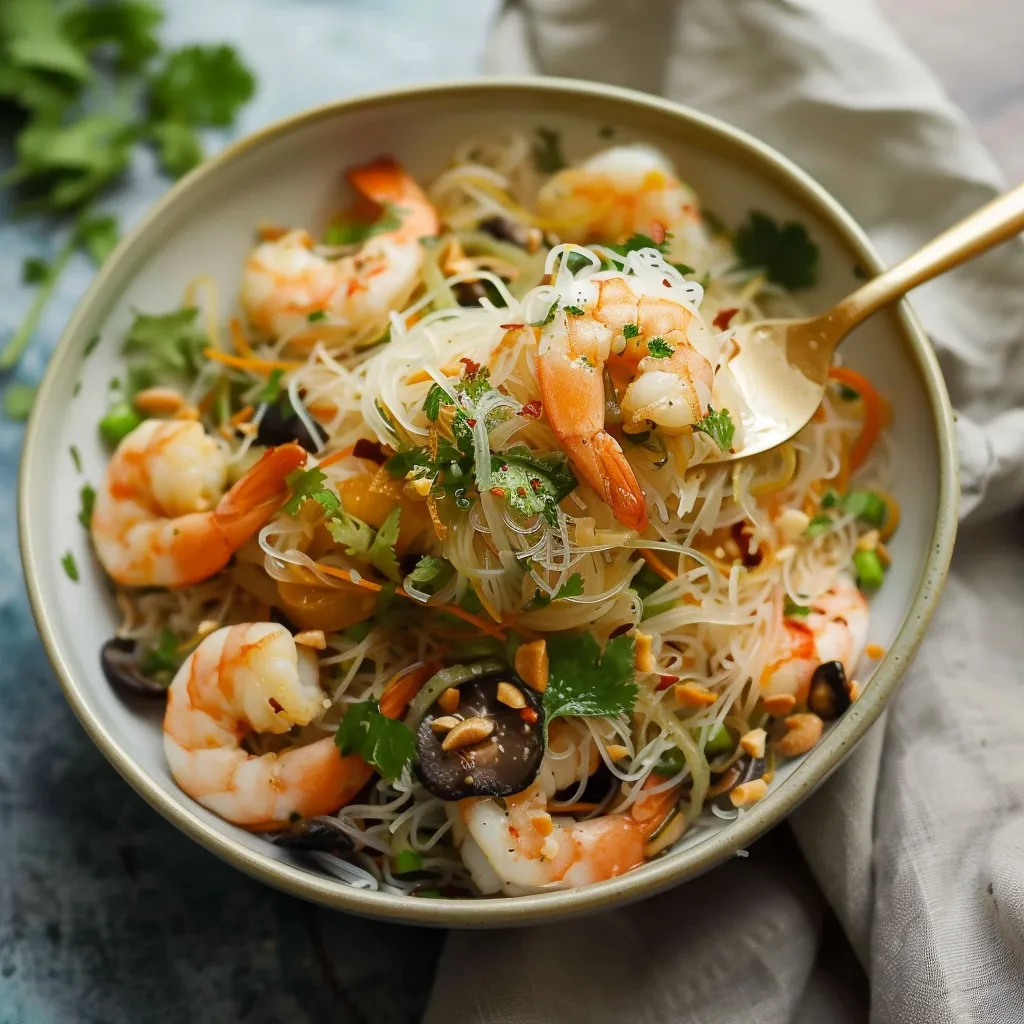 Salade Chinoise aux Vermicelles - Recette fraîche et parfumée