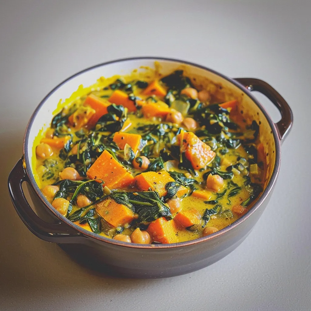 Curry Patate Douce Épinards Facile