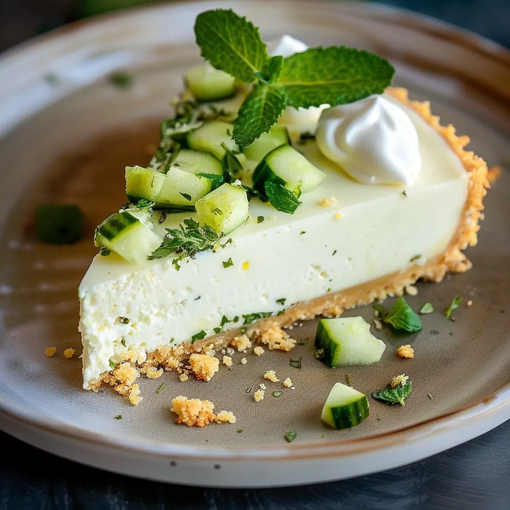 Gâteau Salé : Fromage de Chèvre, Menthe, Zeste de Citron et Concombre