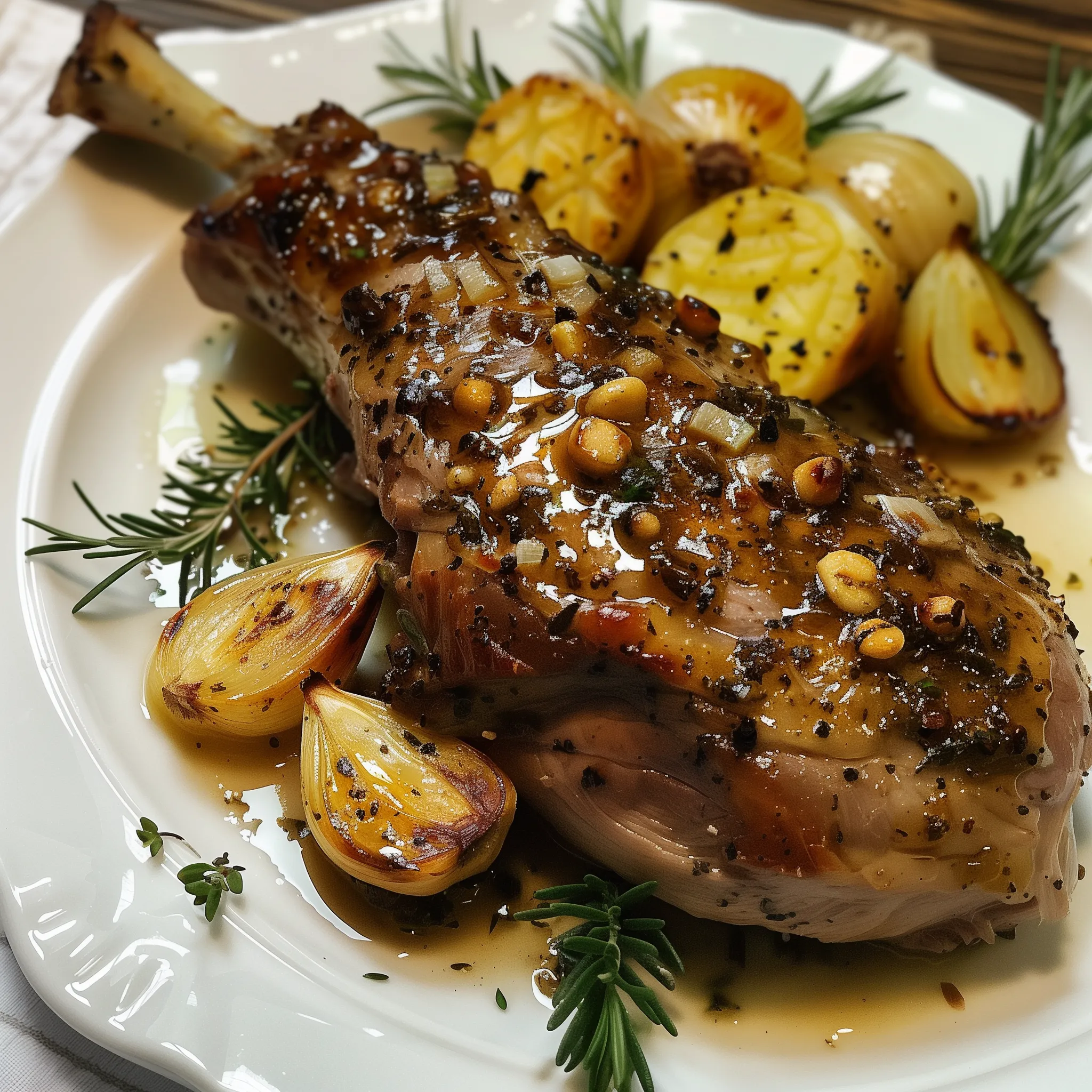 Gigot de Sanglier au Miel et à la Moutarde