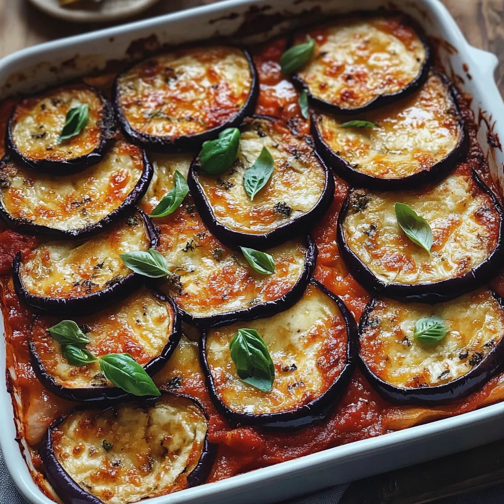 Gratin d’aubergines riche et chaleureux