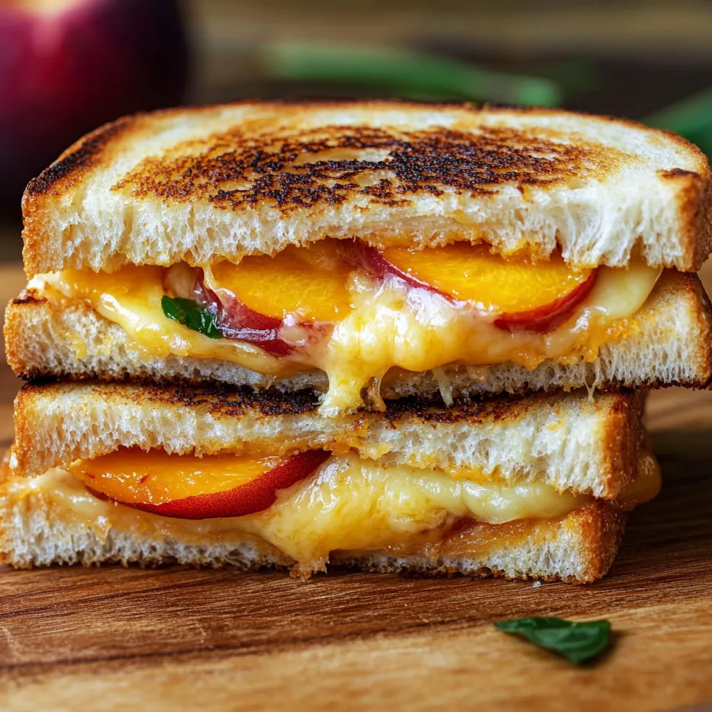 Sandwich pêches cheddar