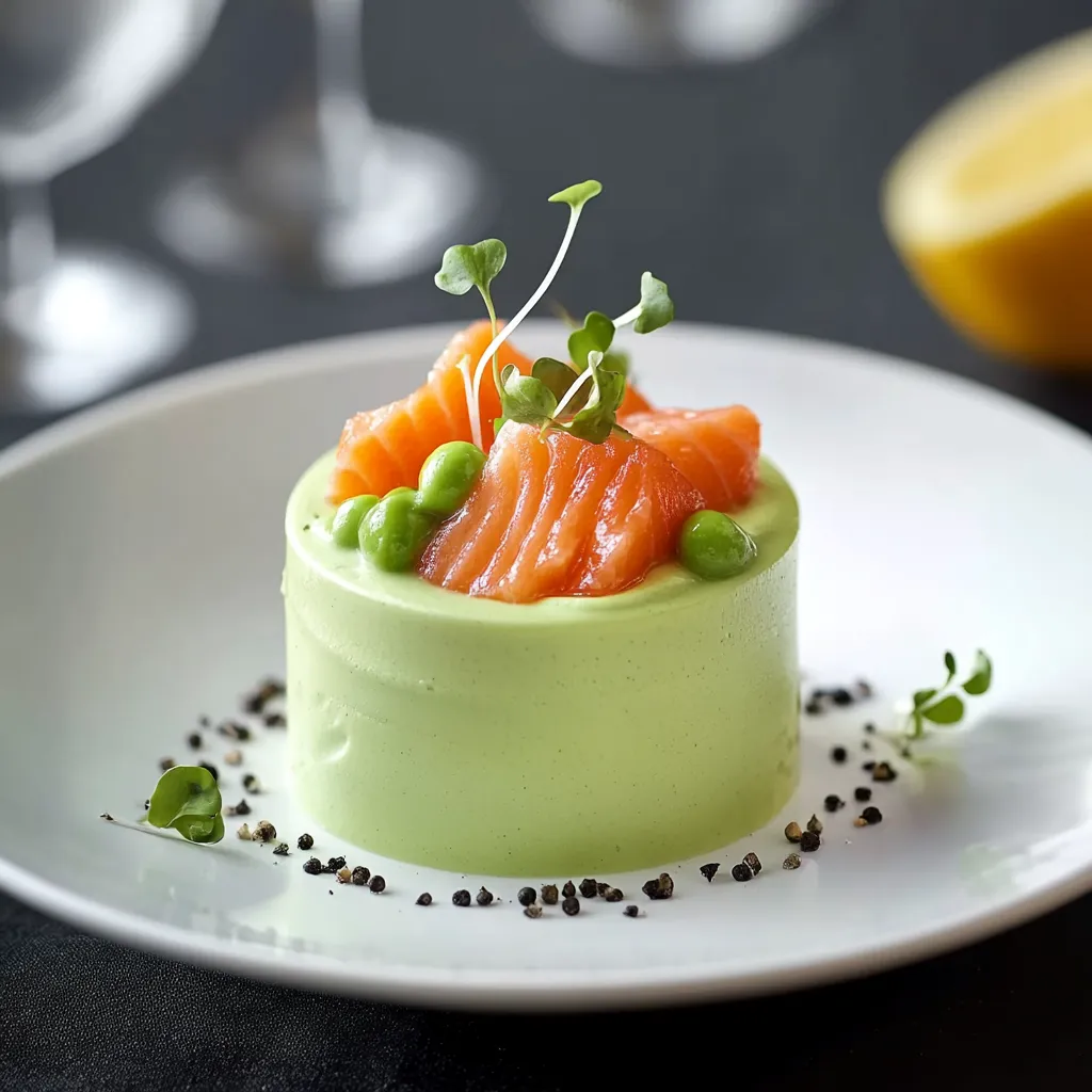 Mousse légère asperges et saumon fumé