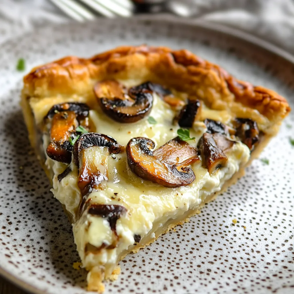 Tarte mozza croustillante champignons