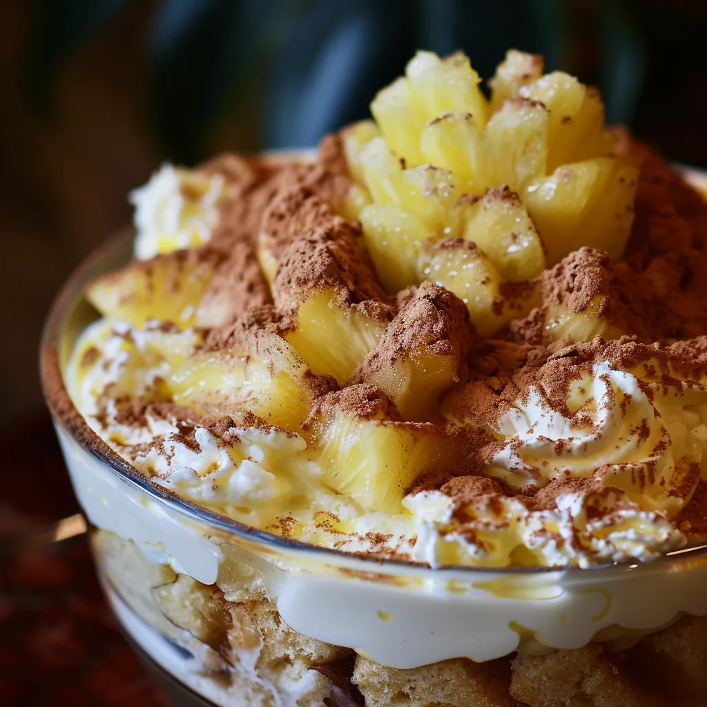 Frais ananas coco tiramisu