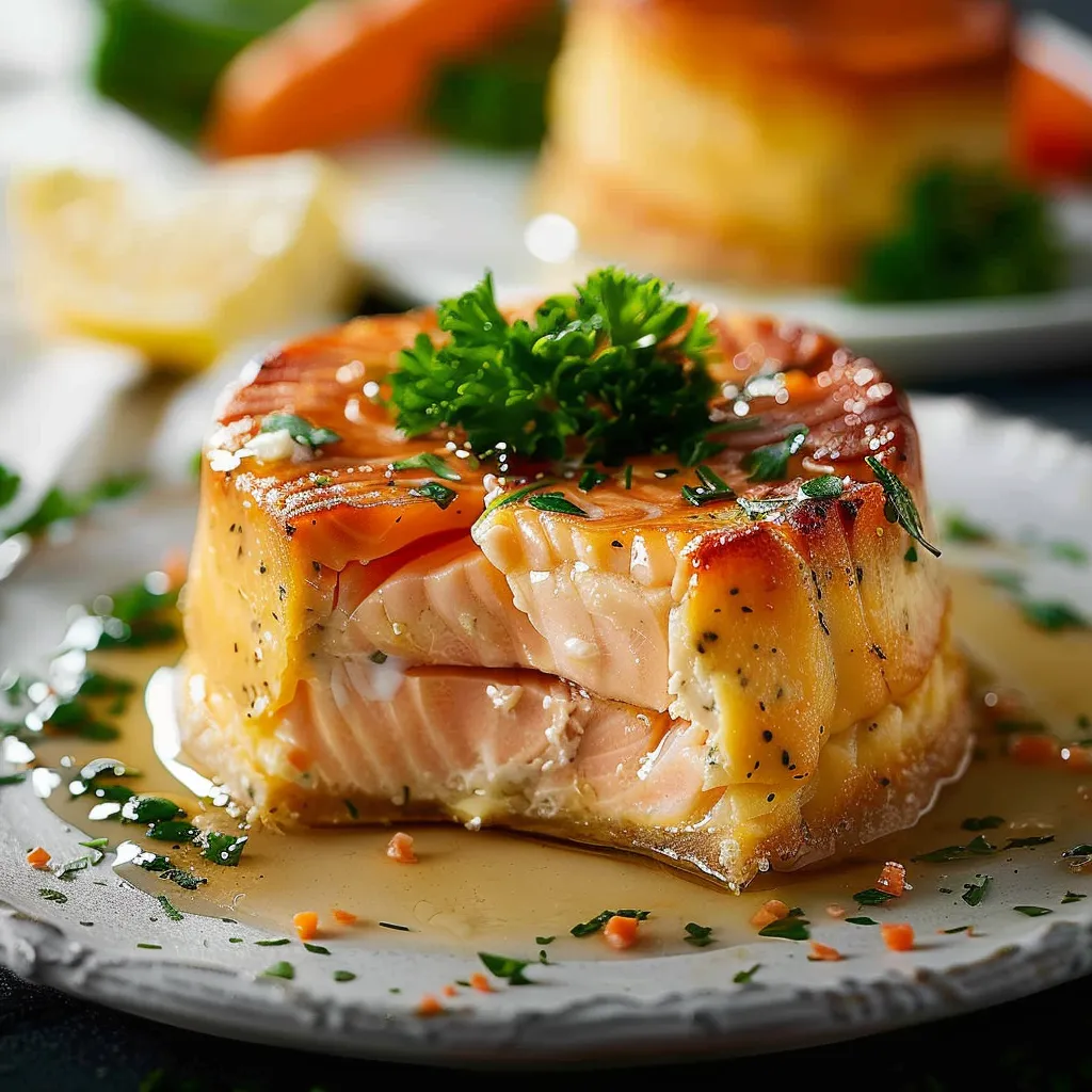 Flan délicat saumon colin