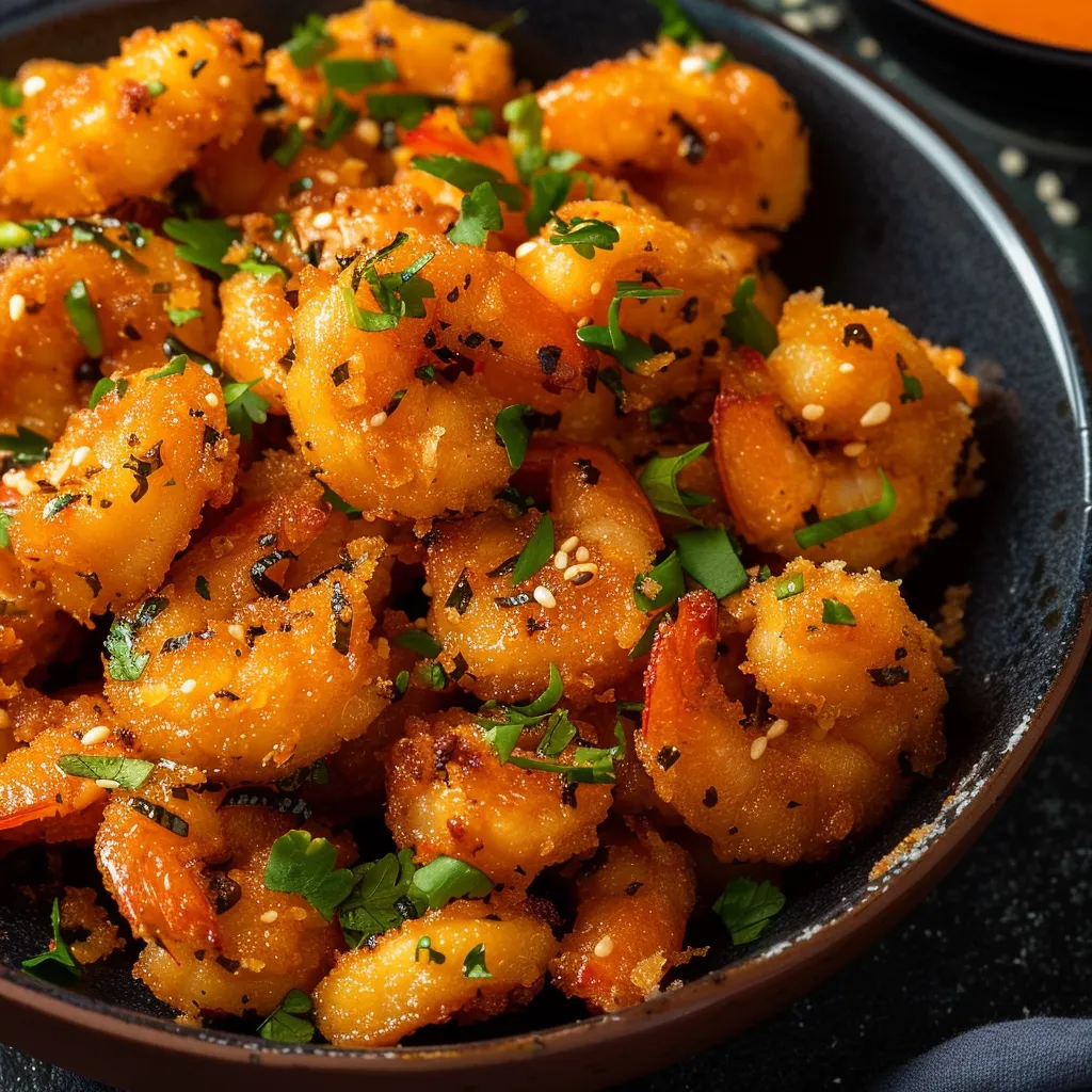 Crevettes véganes aux champignons