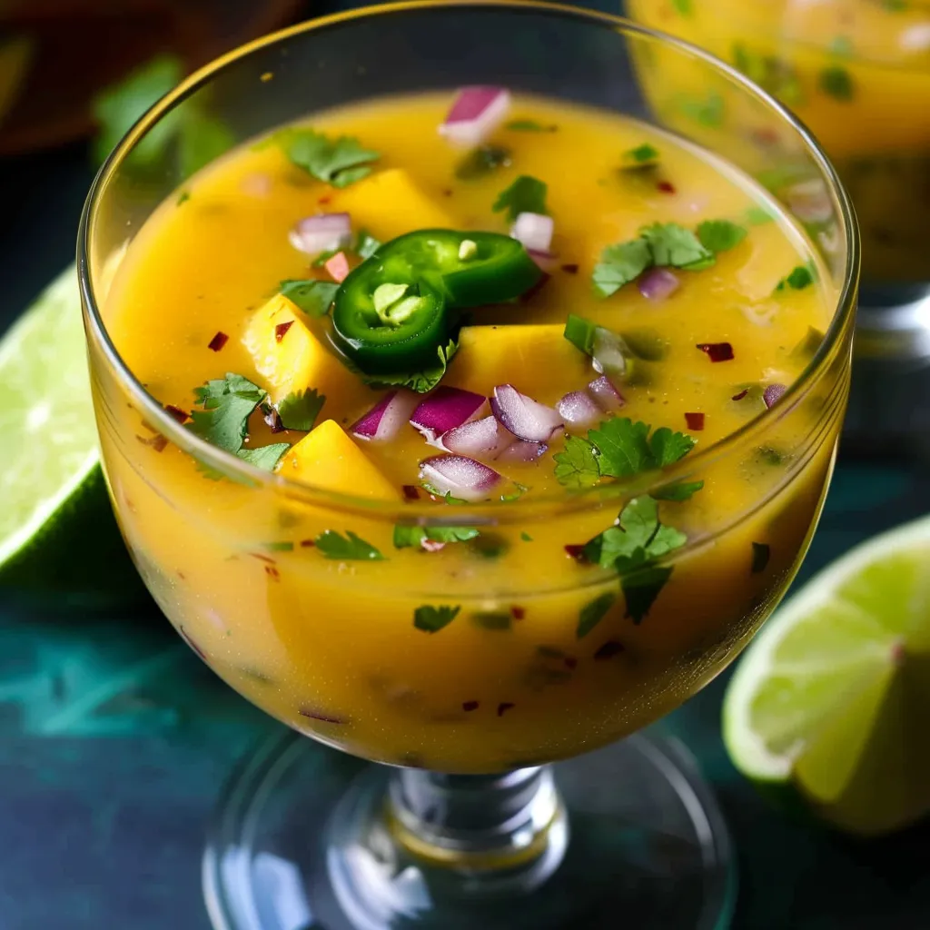 Exotique gazpacho mangue frais
