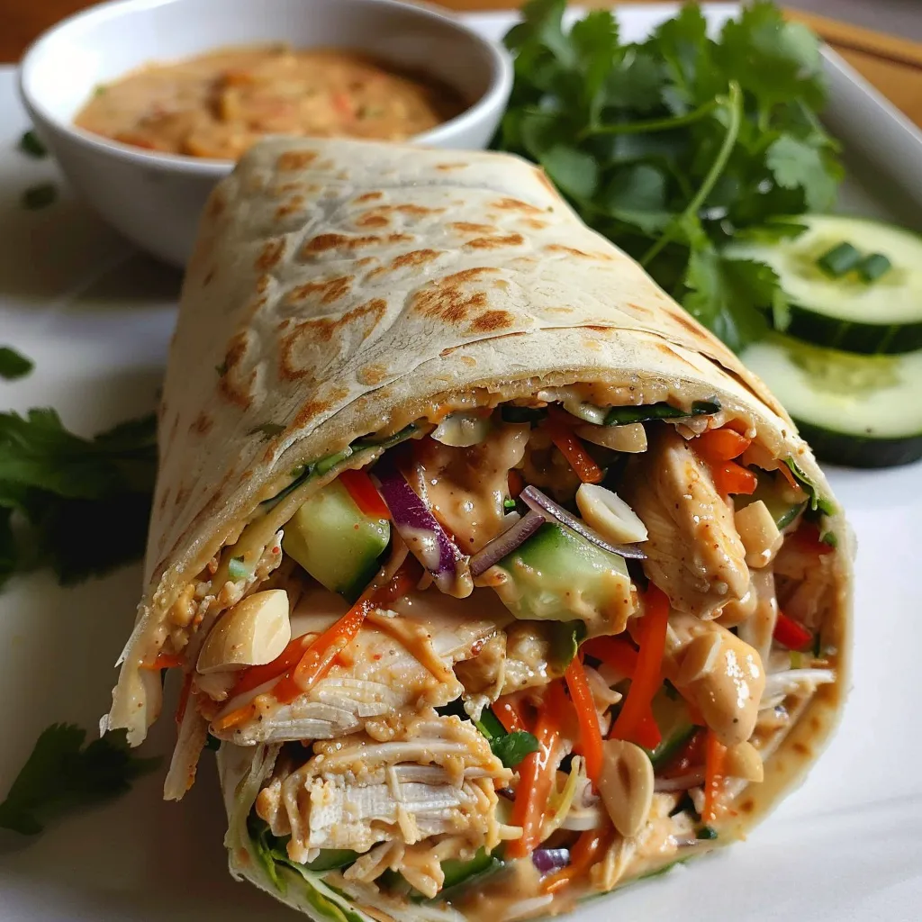 Wraps savoureux poulet thaï