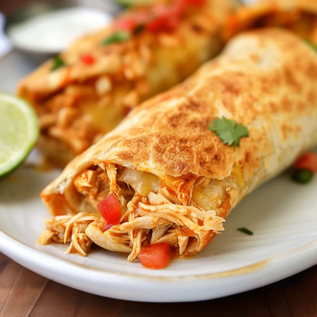 Croustillants chimichangas poulet