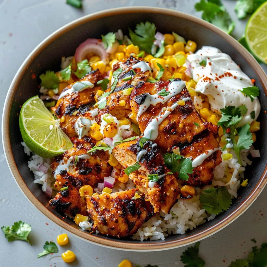Bol maïs poulet riz