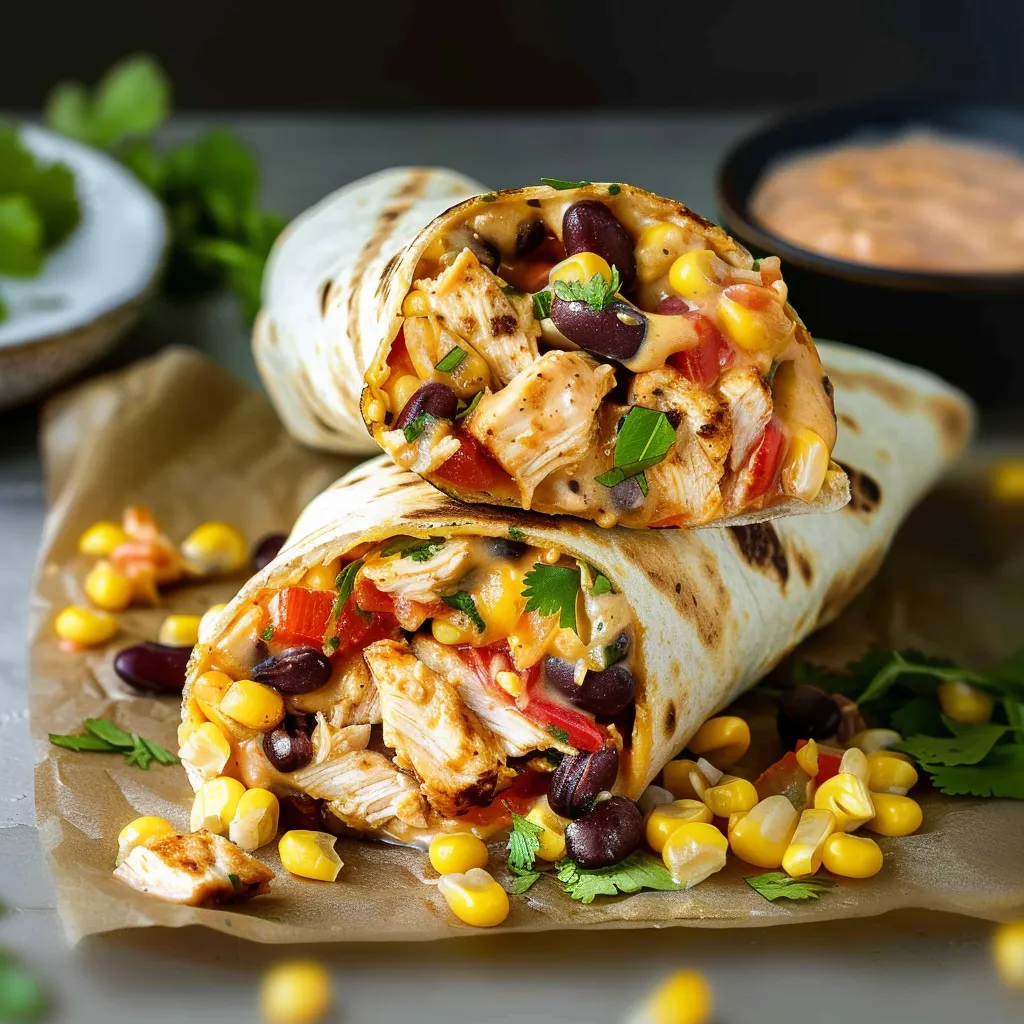 Wrap poulet épicé