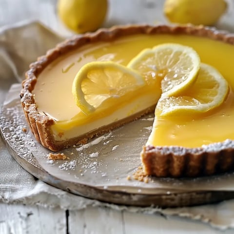 Délicieuse tarte au citron douce et acidulée