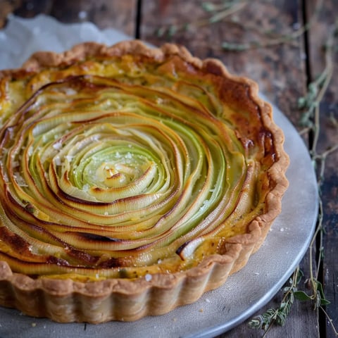 Délicieuse quiche légère aux poireaux