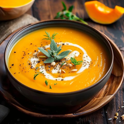 Douce soupe butternut épicée