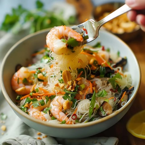 Salade fraiche aux vermicelles asiatiques