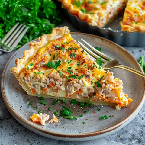 Tarte salée aux carottes et thon